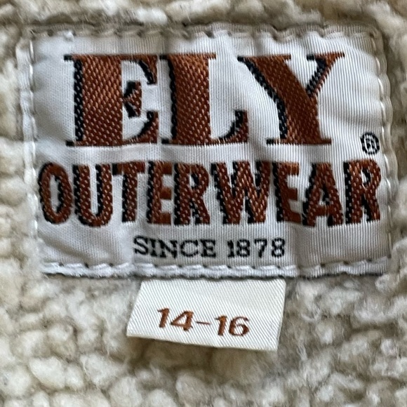 Ely Outerwear | Blue Denim Sherpa Lined Button 3/4 Sleeve Coat - Picture 8 of 8